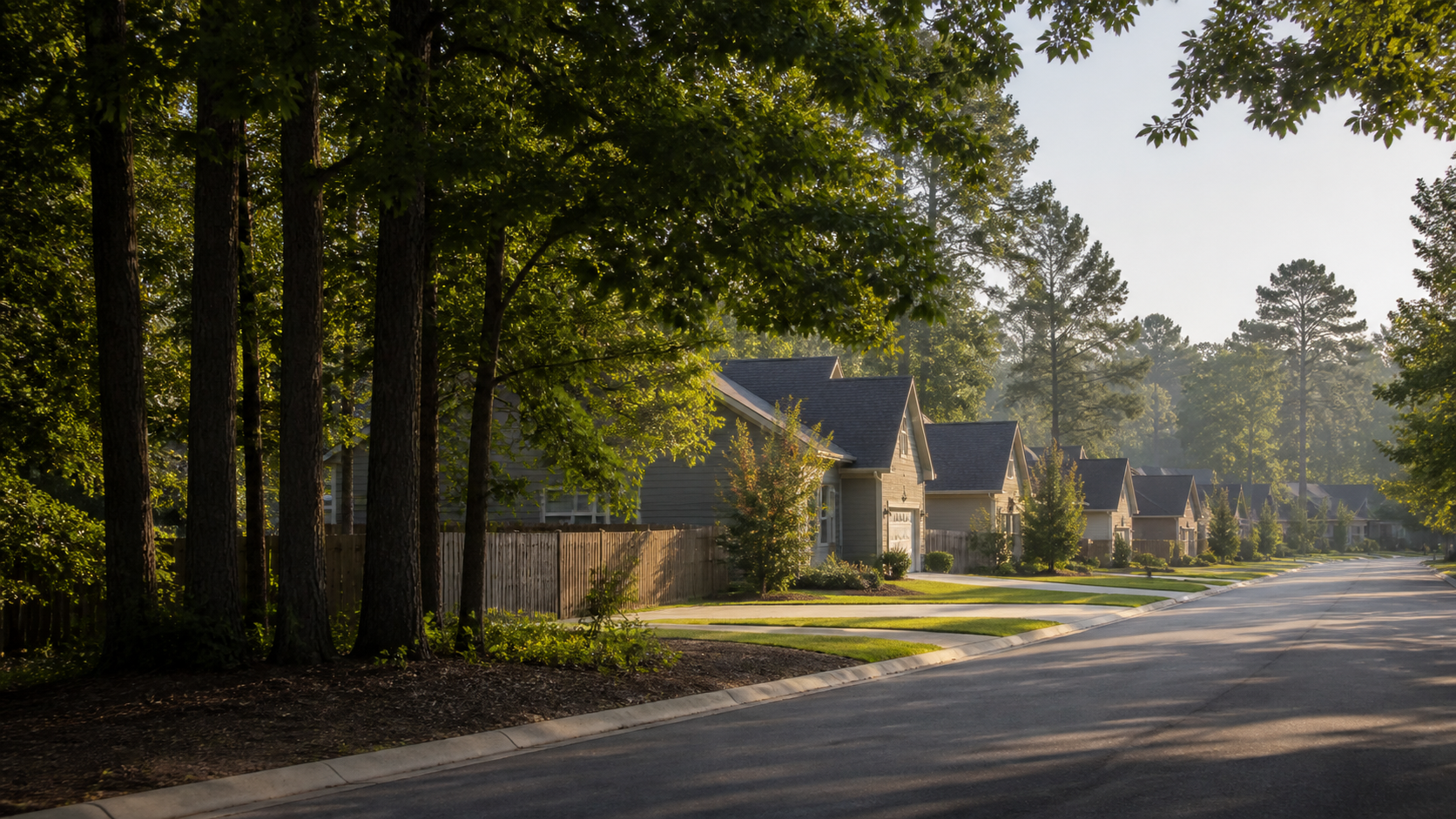 Illustrated tree-lined property setting representing Boiling Springs, South Carolina